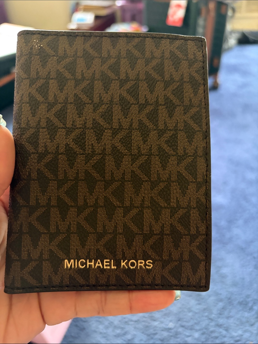 Michael Kors Brown/Black Signature Card & wallet